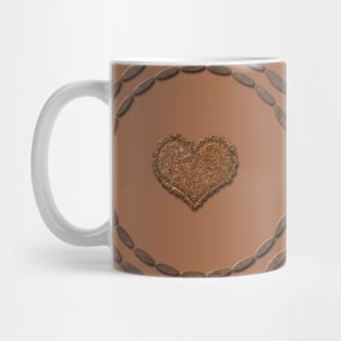 Copper Hearts Pattern Mug